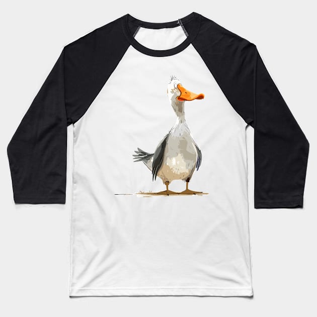 Duck Baseball T-Shirt by erzebeth